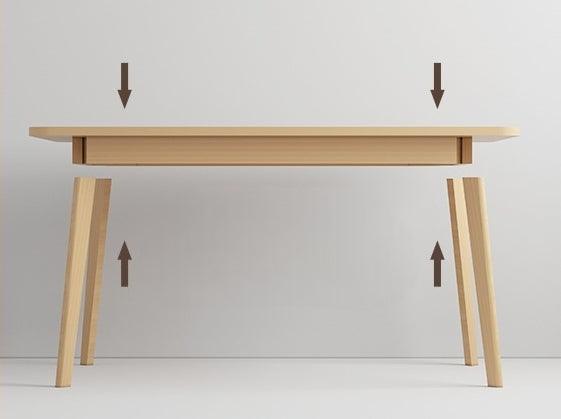 Table de salle à manger Honey - Blanc et Chêne - Salon et séjour HomeDeco