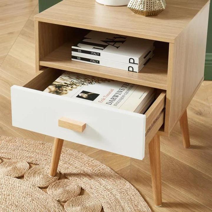 ULYS - Table de chevet 1 Tiroir (45x30x61) cm HomeDeco