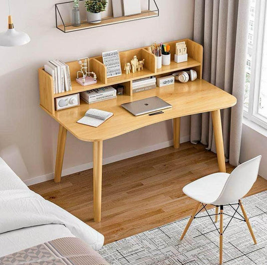 PERTUIS HQ- Bureau en bois avec Biblio (100x60x75)cm HomeDeco