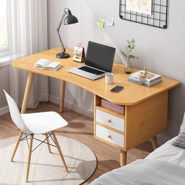 PERTUIS S3 Bureau en bois avec Rangement - HomeDeco