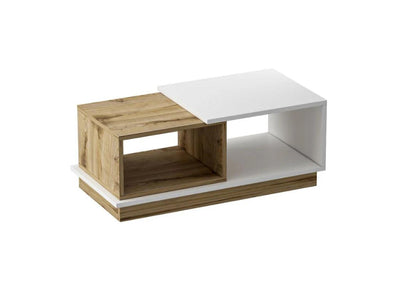 Table Basse CONCEPT, Blanc et Chene HomeDeco.ma