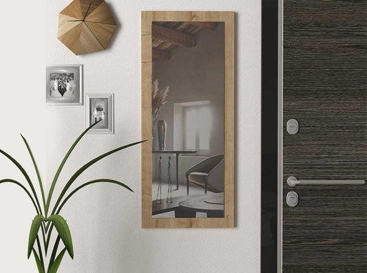 Miroir décoratif ALBA - Cadre en en bois chêne HomeDeco