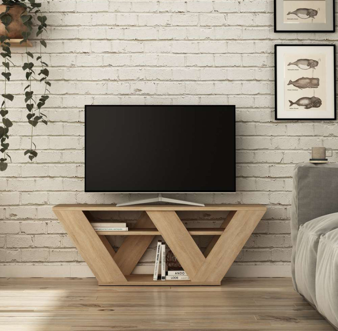 Stand Meuble TV HIPER 110 cm HomeDeco.ma