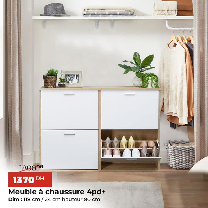 Meuble à chaussures 4pd+ - HomeDeco