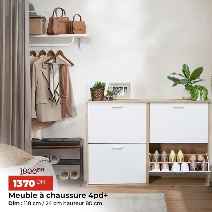 Meuble à chaussures 4pd+ - HomeDeco