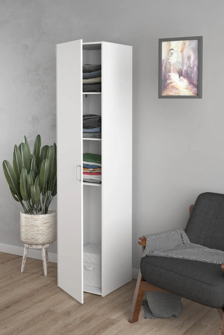Armoire ANDRUP Blanc - 176 cm - avec 1 porte Blanc HomeDeco