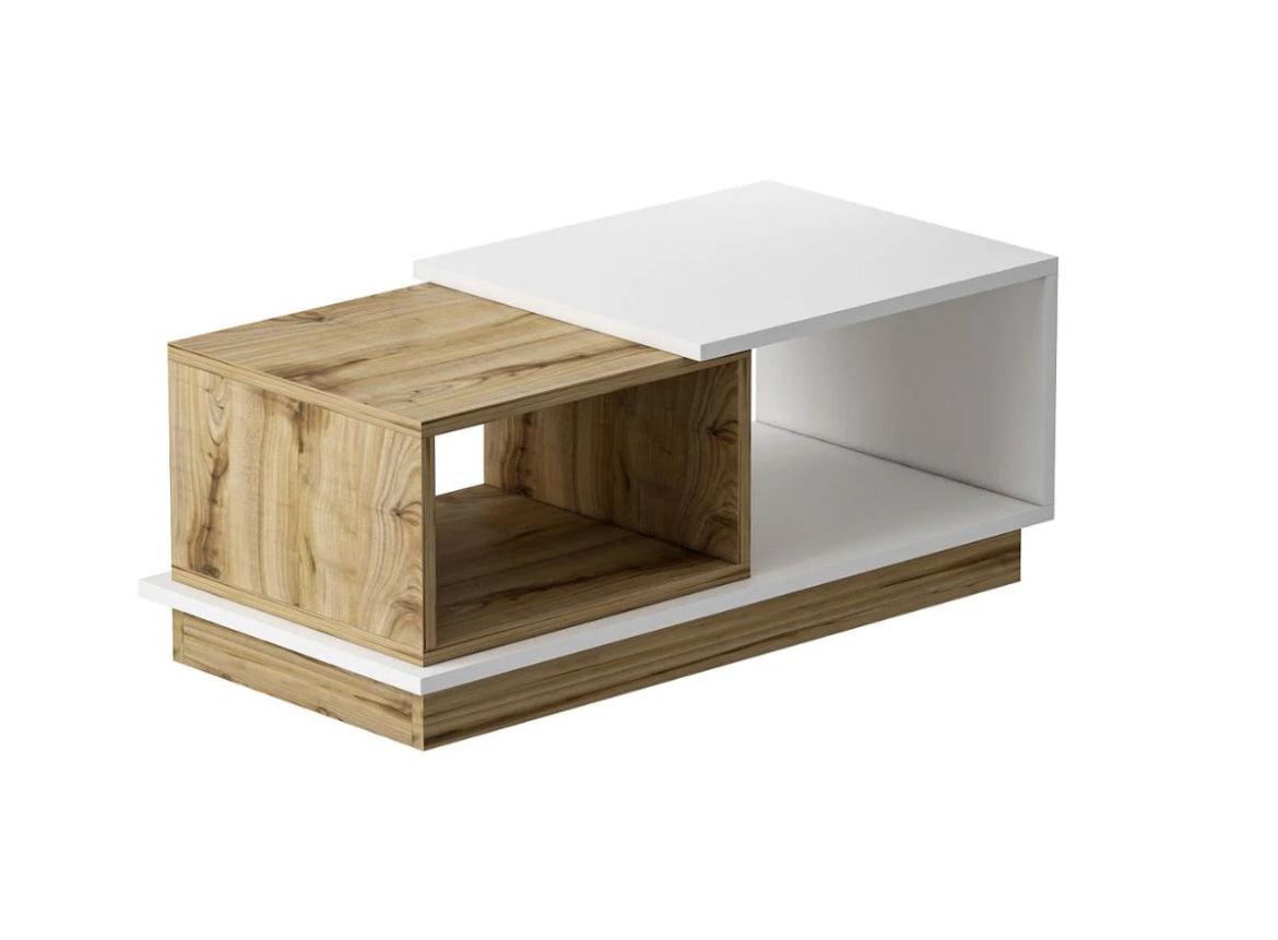 Table Basse CONCEPT, Blanc et Chene HomeDeco.ma