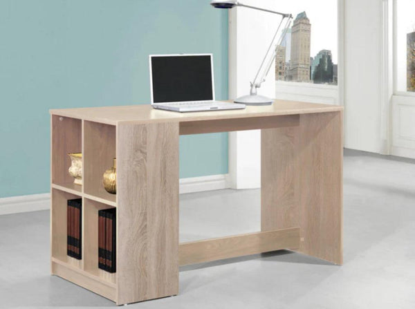 Bureau LAN avec Rangement - 110 cm - Chene - HomeDeco