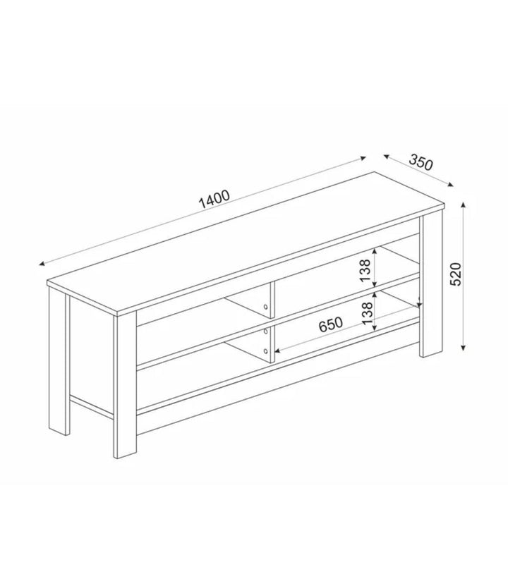 Meuble TV FROM - Noyer - 140 cm - HomeDeco