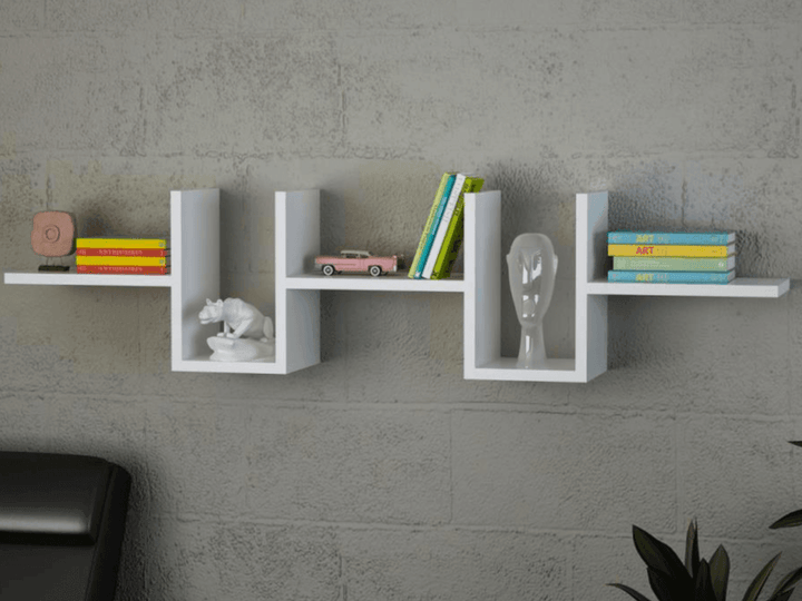 Étagère Murale ALONZA - Blanc - HomeDeco