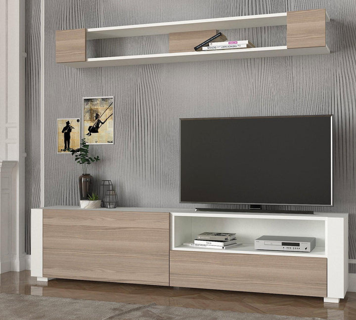 Meuble TV ART-cordoba et blanc- 180cm - HomeDeco