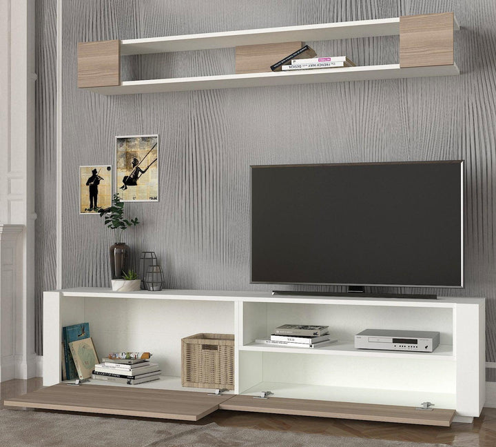 Meuble TV ART-cordoba et blanc- 180cm - HomeDeco