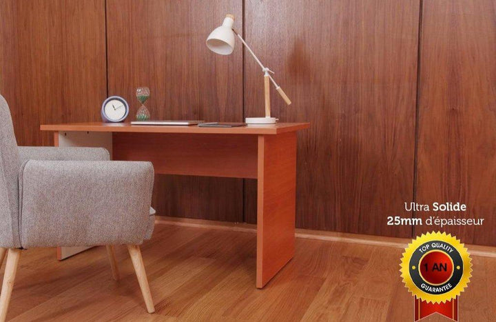 Bureau ROBINE - 120 cm - 25mm Ultra Solide Poirier Européen - HomeDeco