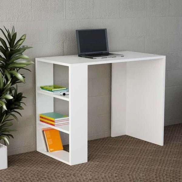 Bureau de travail en bois blanc NETENY 90 cm - Chambre enfants - HomeDeco