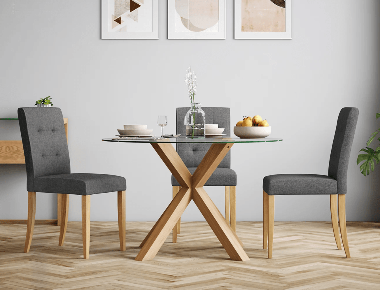 LUNA - Table à Manger Ronde Verte 120CM HomeDeco.ma