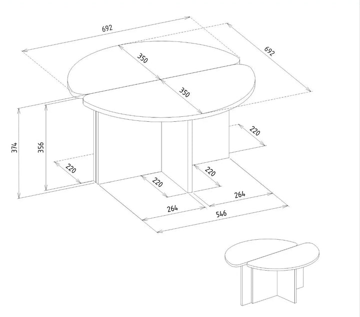 Table basse Parthea HomeDeco