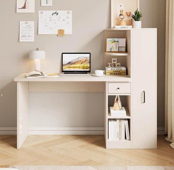 Bureau Randy avec Bibliotheque en Bois - HomeDeco