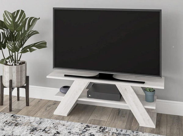 EVOR - Stand TV Moderne 120 Cm Blanc - HomeDeco