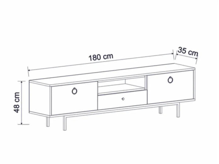 Ensemble BARS Anthracite (Console+Meuble TV +Table Basse) - HomeDeco