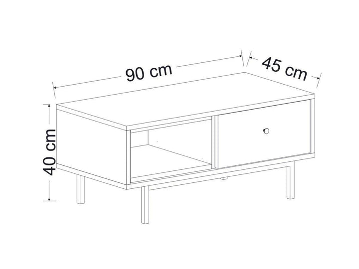 Ensemble BARS Anthracite (Console+Meuble TV +Table Basse) - HomeDeco