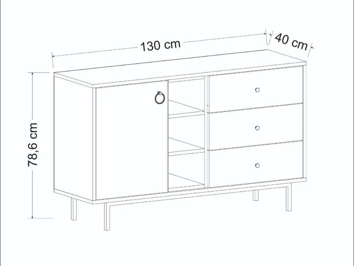 Console BARS Anthracite - HomeDeco