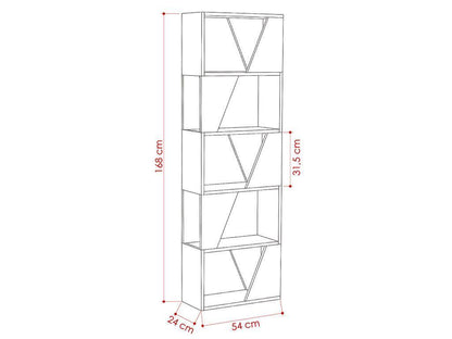 Bibliothèque-Étagères de rangement FRAME 168 cm - Gris Anthracite HomeDeco.ma