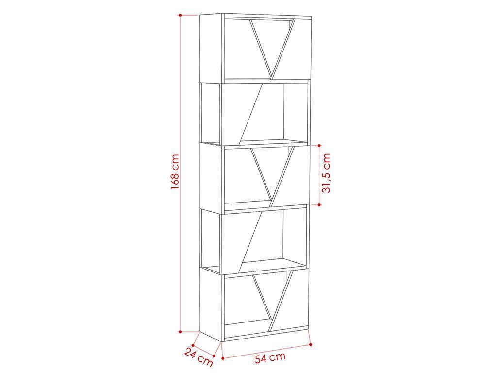 Bibliothèque-Étagères de rangement FRAME 168 cm - Blanc HomeDeco.ma