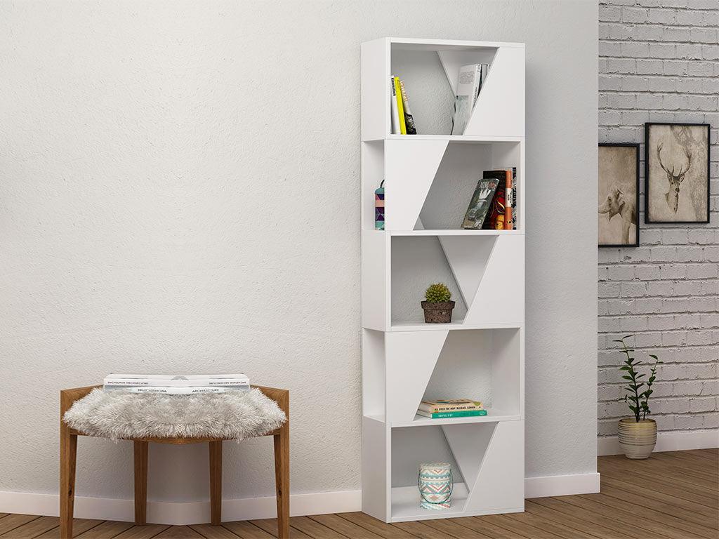 Bibliothèque-Étagères de rangement FRAME 168 cm - Blanc HomeDeco.ma