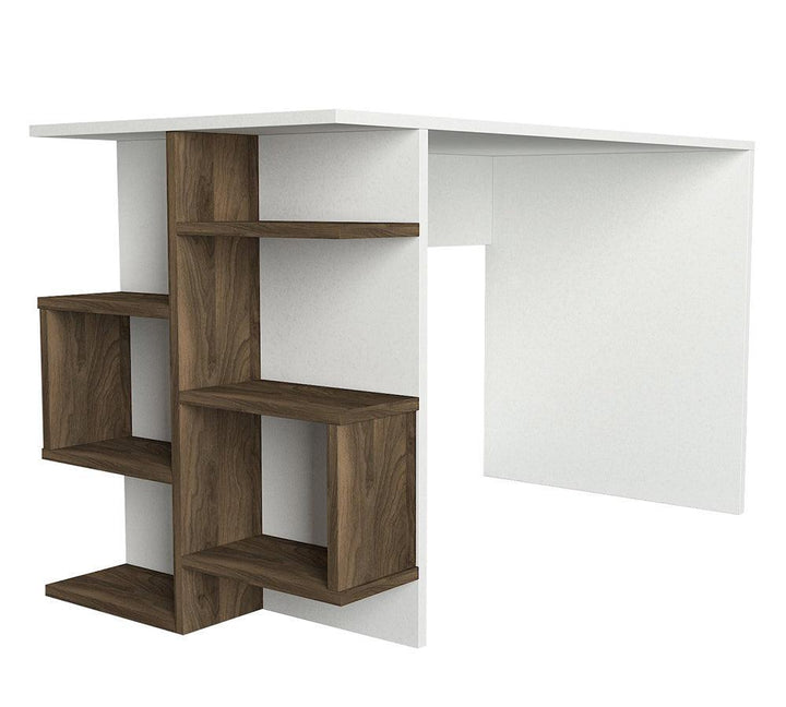 Bureau NISE -noyer et blanc- 120cm - HomeDeco