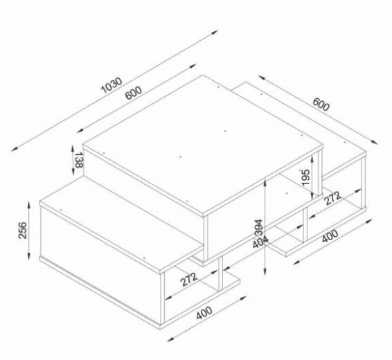 ELIT-RAFINA - Meuble TV et Table Basse -Salon et séjour - HomeDeco