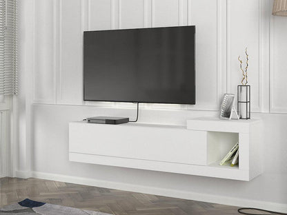 Meuble TV Suspendu VOLARE 150 cm - Blanc HomeDeco.ma