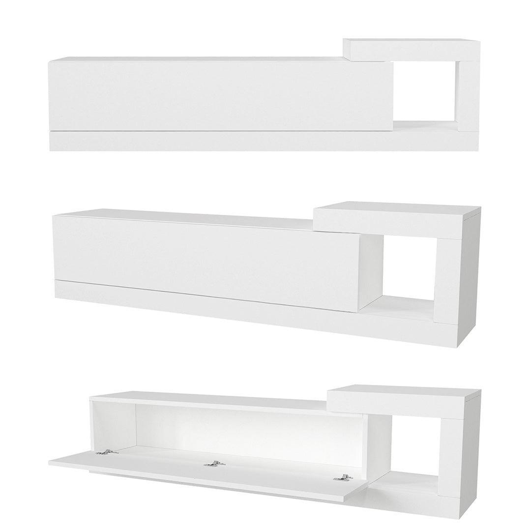 Meuble TV Suspendu VOLARE 150 cm - Blanc HomeDeco.ma