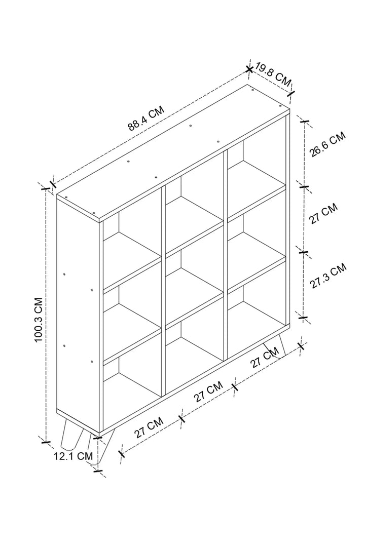 Console et bibliothèque CUBE HomeDeco