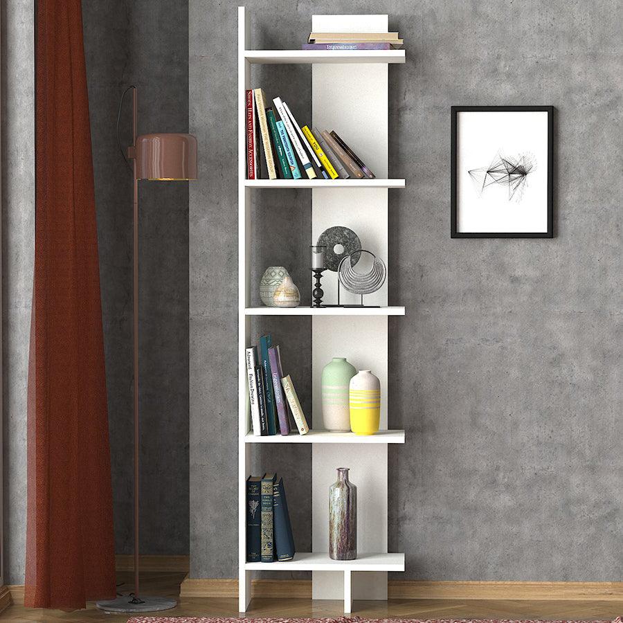 Bibliothèque PERLA -blanc- 170cm HomeDeco.ma