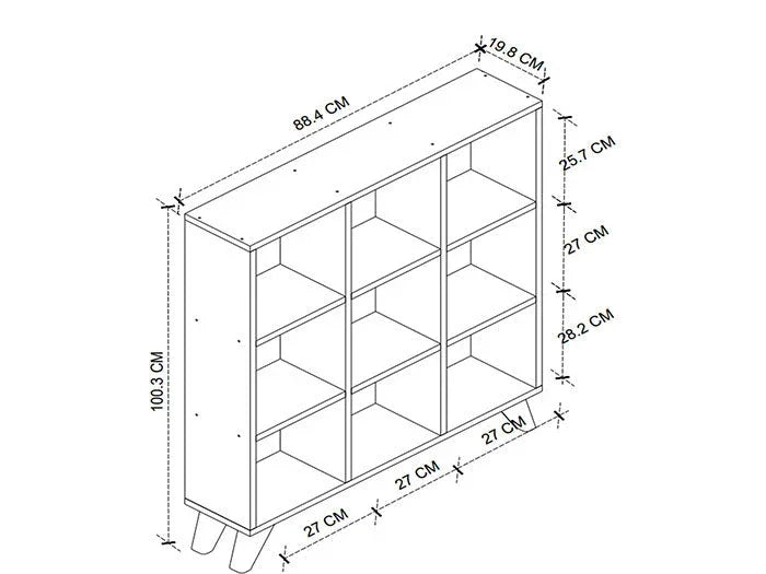 Console et bibliothèque CUBE HomeDeco