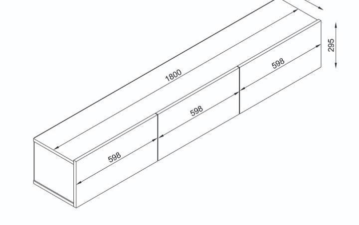 Meuble TV ALMA LED - Blanc - 180cm - HomeDeco