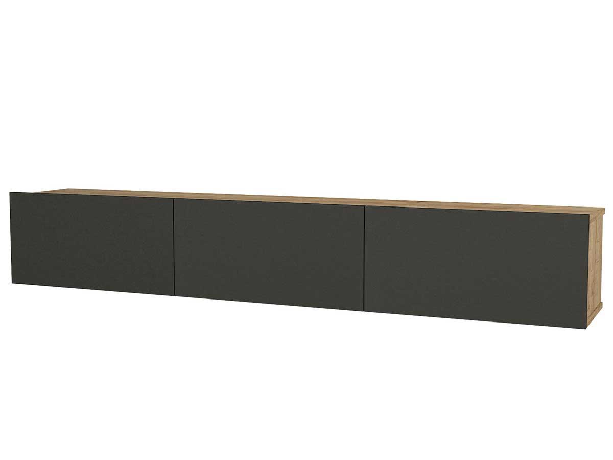 Meuble TV Suspendu ALMAD 180cm - chêne et gris anthracite HomeDeco.ma