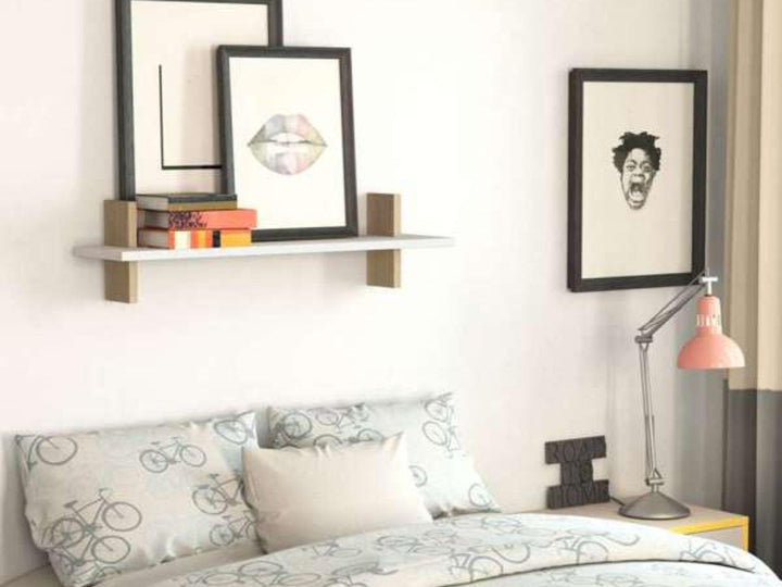 Étagère MUST - blanc - chêne - HomeDeco