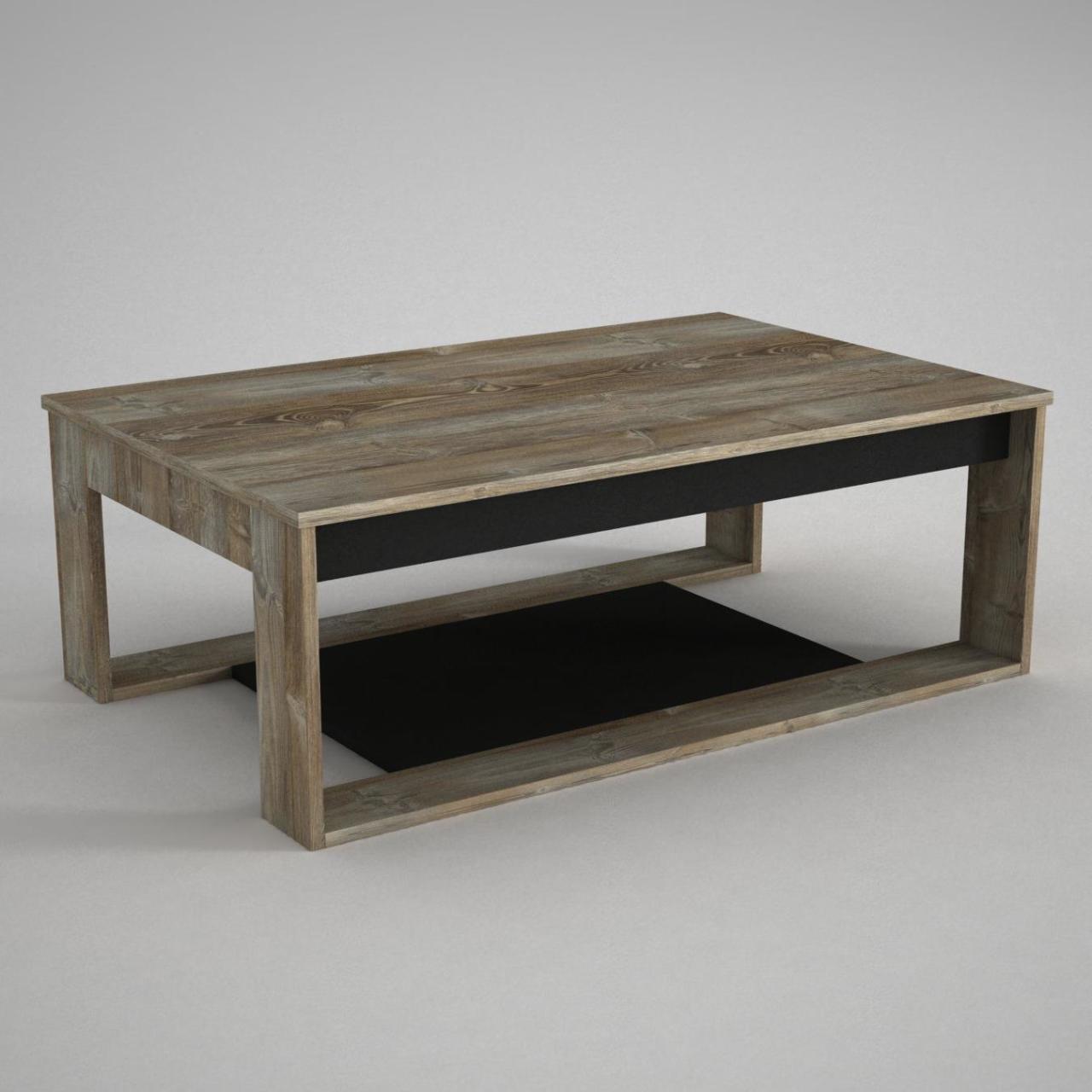 Table Basse COSTA 110cm - Motif Bois Chêne Gris - Salon et séjour HomeDeco.ma