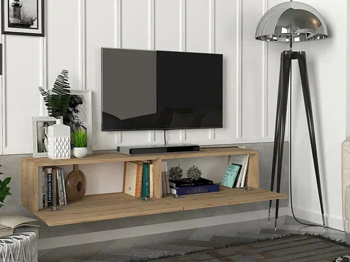 Meuble TV suspendu avec LED Aristo 135cm HomeDeco