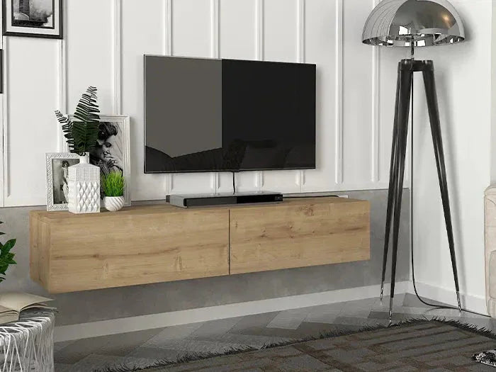 Meuble TV suspendu avec LED Aristo 135cm HomeDeco