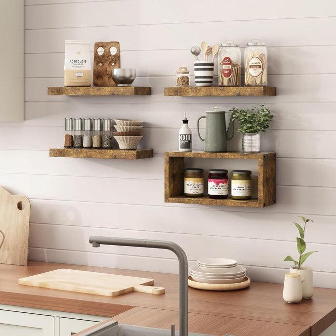 MOSAIK, Etagère Ensemble 4 pièce en bois HomeDeco