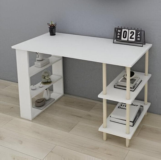 Bureau AMALFI 120 cm - avec Pied en Bois HomeDeco