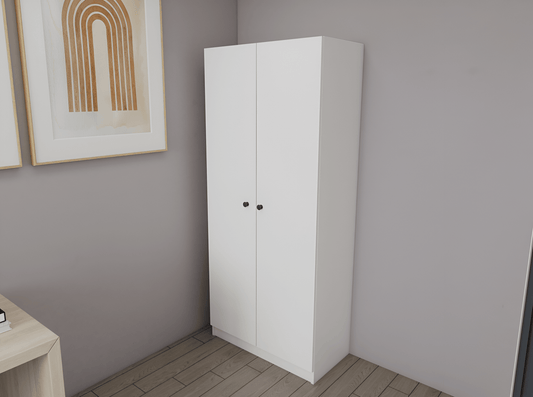 Armoire Blanc - 185 cm - avec 2 porte HomeDeco