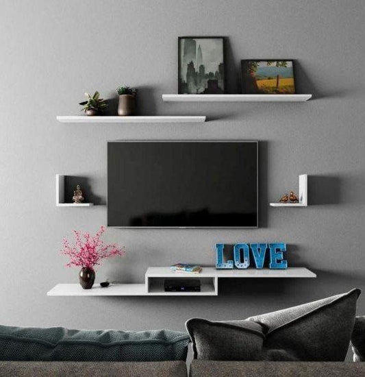 MEUBLE TV Alpha- NOIR/BLANC HomeDeco.ma