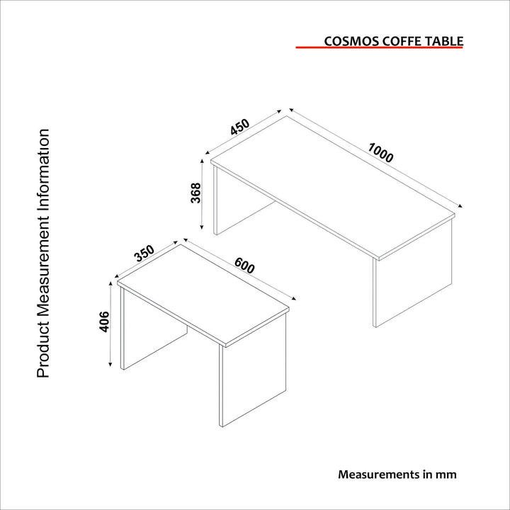 Table basse Cosmos set de 2 HomeDeco